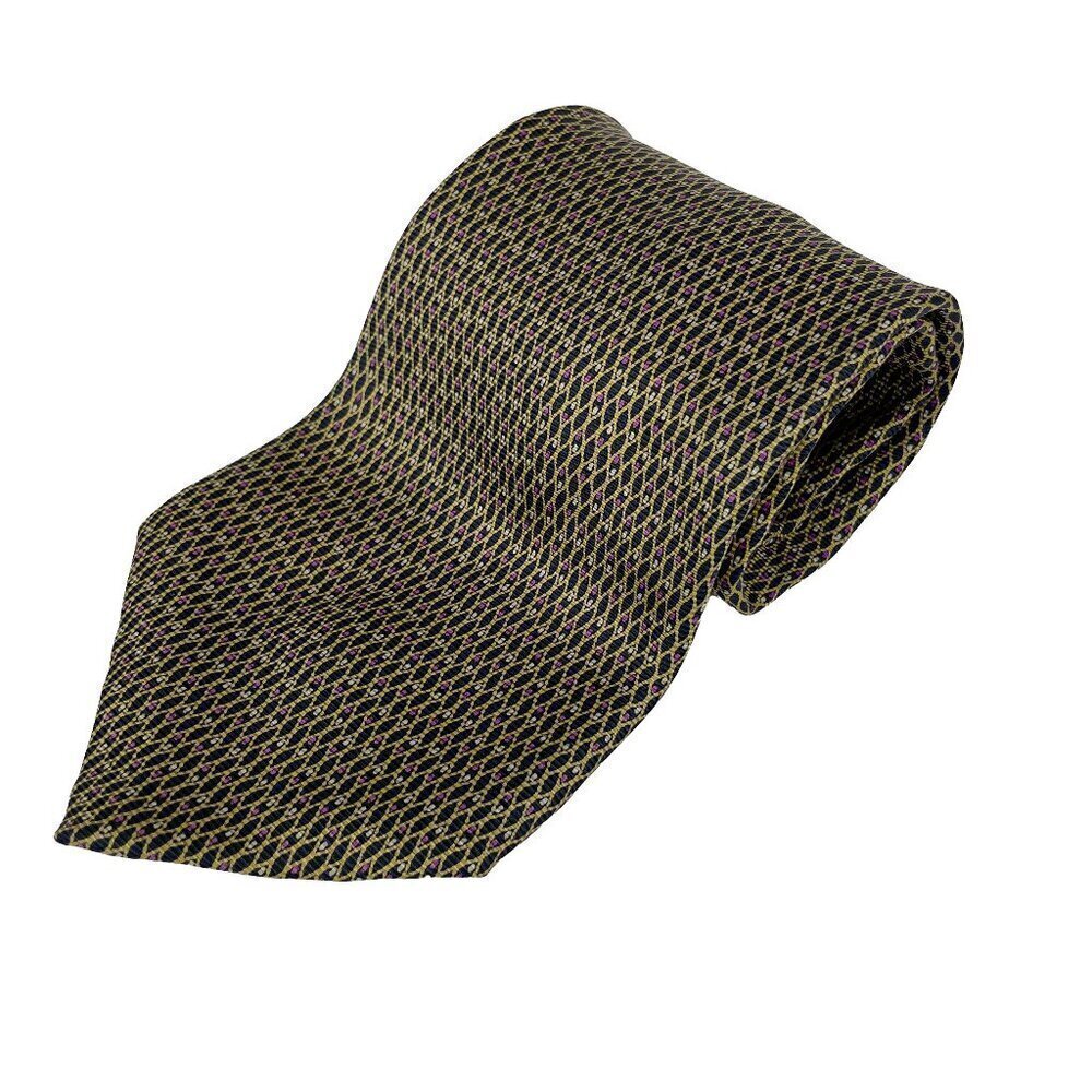 GIANNINI 100% Silk Gold Red &‎ Black Tie 4"